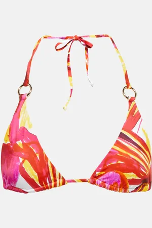 Louisa Ballou Top de bikini Mini Ring estampado