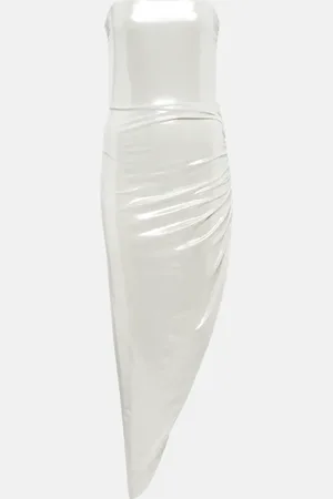 Norma Kamali Vestido midi asimétrico