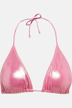 Norma Kamali Bikini triangular metálico