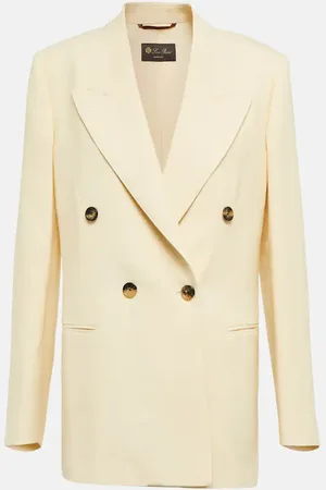 Loro Piana Blazer cruzado Aurora de lino y lana