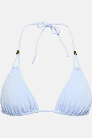 Heidi Klein Top de bikini triangular Misty Lagoon