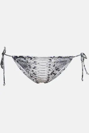 Norma Kamali Braga de bikini String estampada
