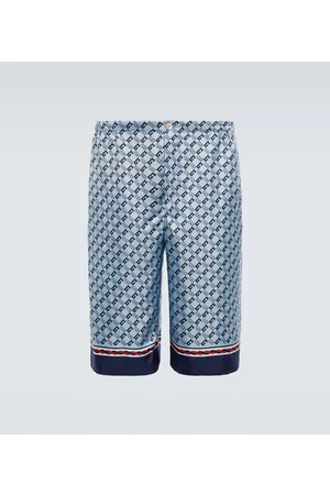 Gucci Hombre Pantalones cortos - Shorts de seda con logo