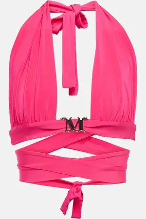 Max Mara Top de bikini Glauco de cuello halter