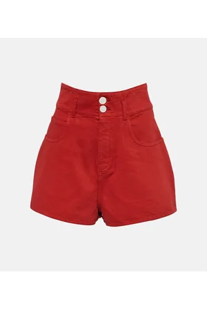 Alaïa Alaïa Shorts de algodón de tiro alto