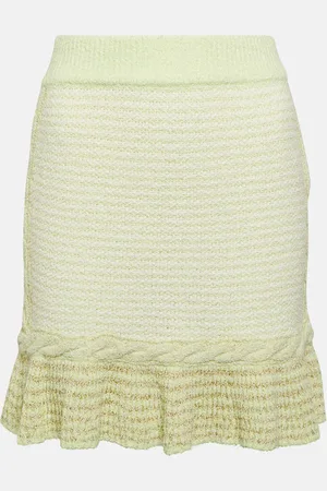 LOVESHACKFANCY Minifalda Heiress de tweed de tiro alto