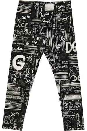Dolce & Gabbana Niñas Pantalones - Pantalones de algodón elástico