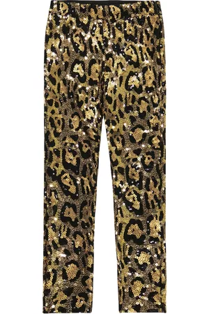 Dolce & Gabbana Niñas Pantalones - Leggings con lentejuelas
