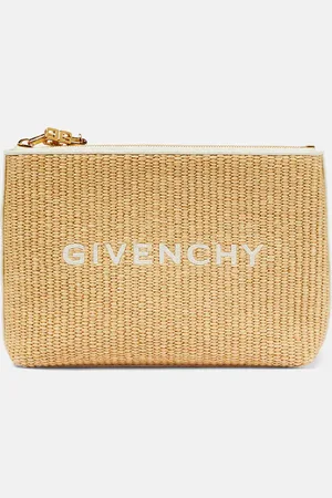 Givenchy Clutch de rafia con logo
