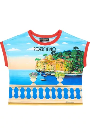 Dolce & Gabbana Niñas Camisetas - Portofino camiseta en jersey de algodón