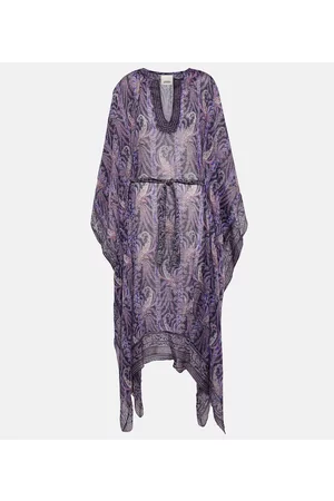 Isabel Marant Mujer Casual - Vestido largo de algodón y seda floral