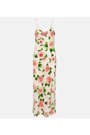 RODARTE Mujer Estampados - Vestido lencero de seda floral