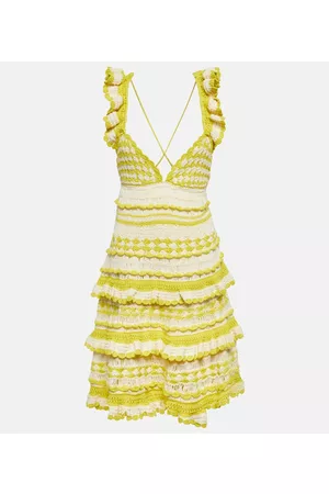 ZIMMERMANN Mujer Midi - Vestido corto Halcyon de croché