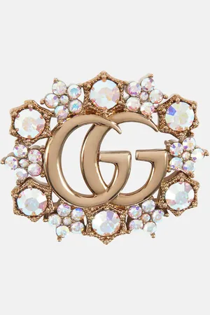 Gucci Broche con cristales y GG