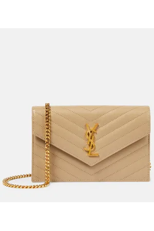 Saint Laurent Cartera con cadena Cassandre de piel matelassé