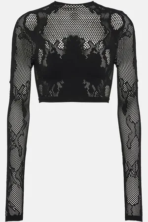 DION LEE Crop top Cobra de encaje