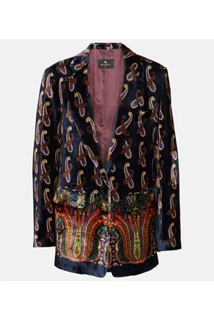 Etro Blazer de terciopelo paisley
