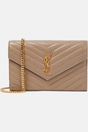 Saint Laurent Cartera con cadena Cassandre de piel matelassé