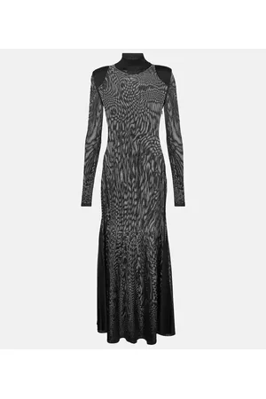 Tom Ford Vestido largo de jersey con cuello alto