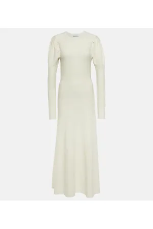 GABRIELA HEARST Vestido midi Hannah de lana y cachemir
