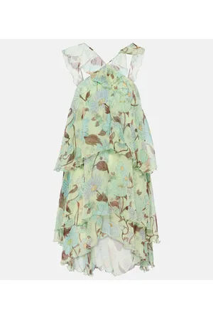 Stella McCartney Vestido corto de seda estampado