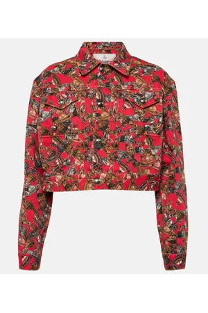 Vivienne Westwood Chaqueta cropped de denim con cinturón