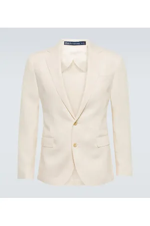 Ralph Lauren Blazer de lino de botonadura simple