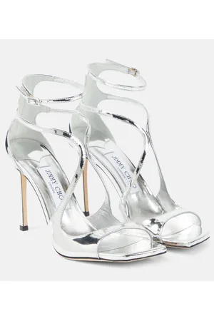 Jimmy Choo Sandalias Azia 95 de piel metalizada