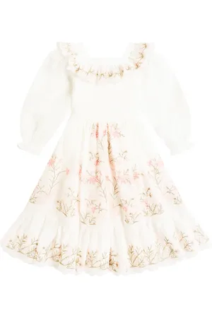 Petite Amalie Vestido de lino bordado