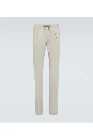 SLOWEAR Pantalones slim de mezcla de algodón
