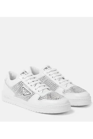 Prada Zapatillas de piel con cristales