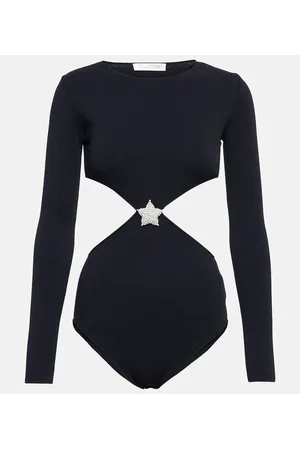VALENTINO Body con abertura y adornos