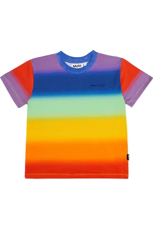 Molo Camiseta Roxo de algodón a rayas