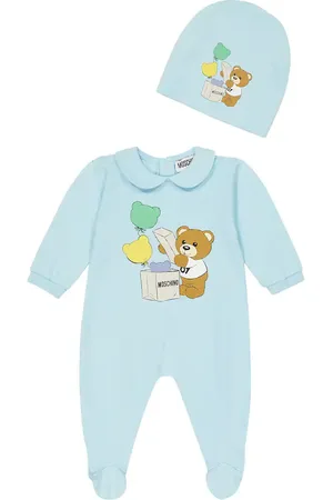 Moschino Bebé - set de body y gorro de algodón