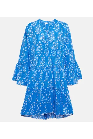 Juliet Dunn Vestido corto de algodón floral