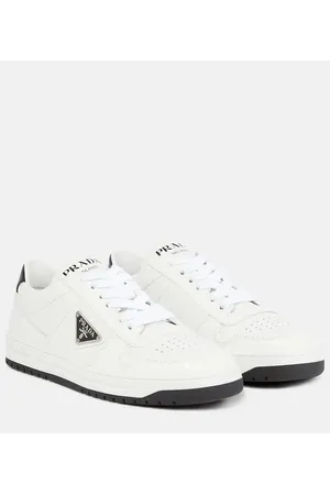 Prada Zapatillas de piel con logo