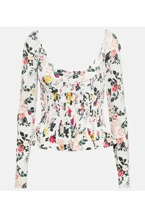 Paco rabanne Top floral con peplum