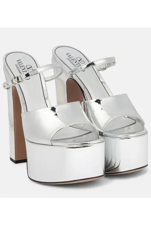 VALENTINO GARAVANI Mules Tan-Go 155 de charol