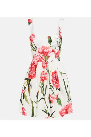 Dolce & Gabbana Vestido corto de algodón floral