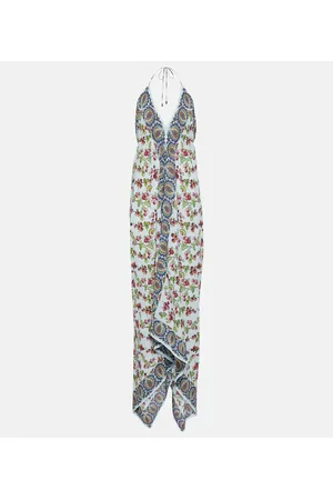 Etro Vestido midi asimétrico estampado