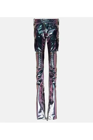 LAQUAN SMITH Pantalones cargo rectos holográficos