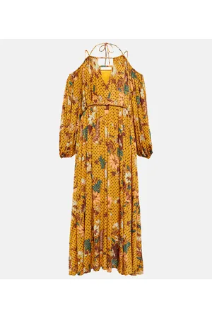 ULLA JOHNSON Vestido midi Noemi floral estampado