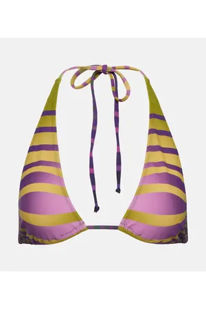 Jean Paul Gaultier Top de bikini triangular estampado