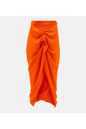 Vivienne Westwood Falda midi Panther de crepé asimétrica