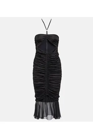 BLUMARINE Vestido midi de jersey fruncido