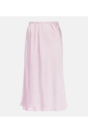 Jil Sander Falda midi de satén
