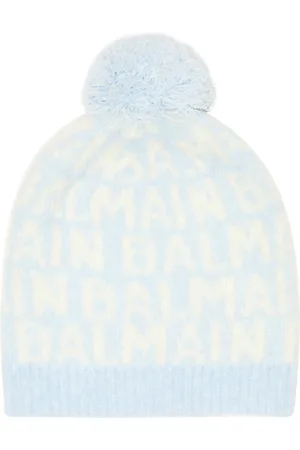 Balmain Gorro en mezcla de lana con pompón