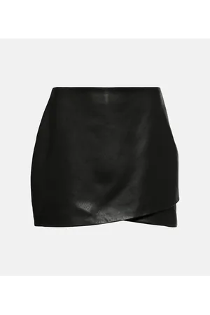 The Sei Minifalda asimétrica de piel