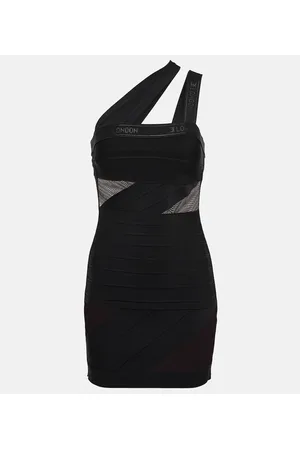 DAVID KOMA Vestido corto de un solo hombro