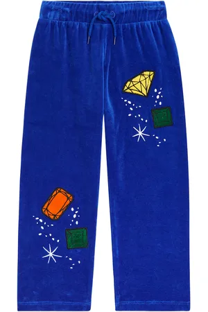 Mini Rodini Pantalones Jewels de terciopelo